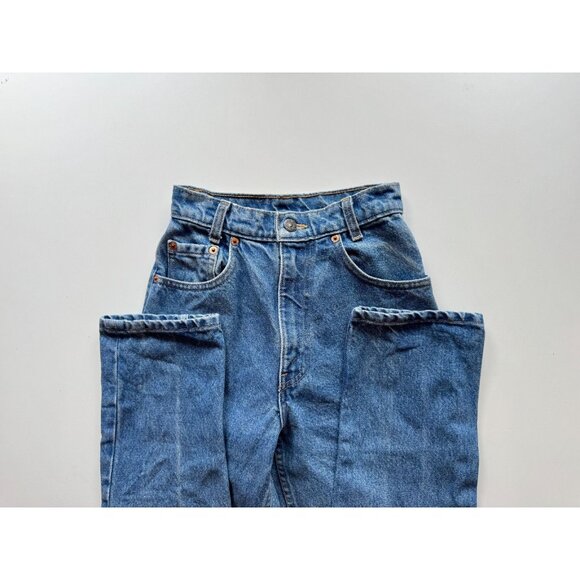 Vintage LEVI'S 531 Medium Rinse Mid Rise Denim Slim Leg Jeans, Size 25 - Picture 10 of 14
